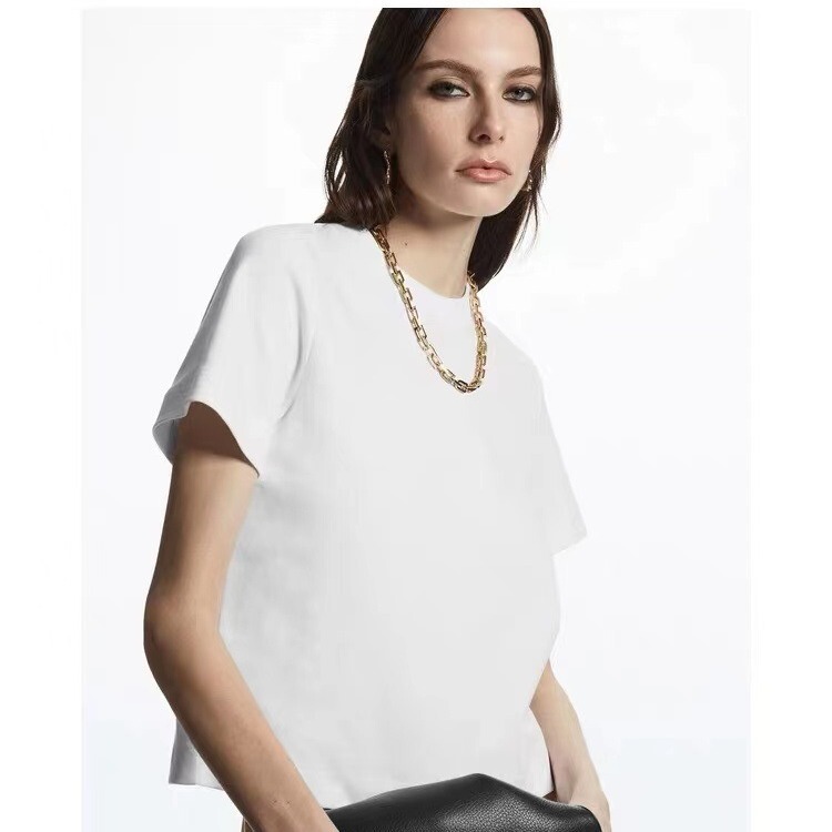 Co*S Style Spring and Summer Standard Fit Cotton Round Neck Short-Sleeved Versatile T-Shirt Women's Top Workwear Style