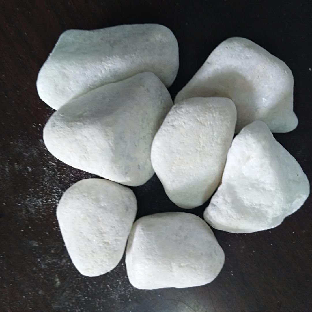 白色鹅卵石 3-5cm园艺用白石子 园艺盆栽用机制鹅卵石