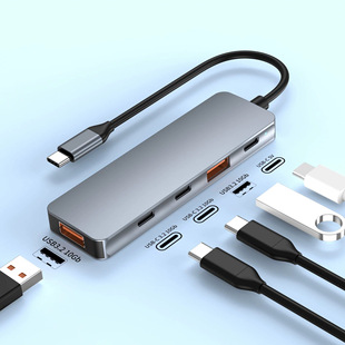 TypeC 5��1 USB-2��Type-c10G������hub�Uչ��usb�Pӛ����X�־�