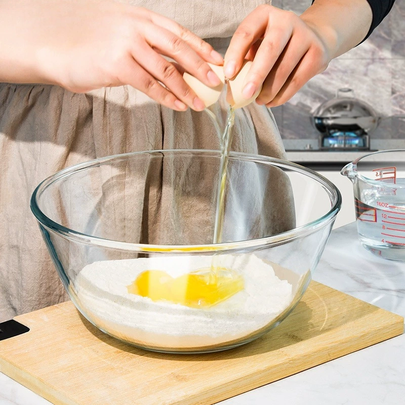 家用耐热玻璃碗微波炉汤碗大号打蛋碗厨房和面盆沙拉碗泡面碗