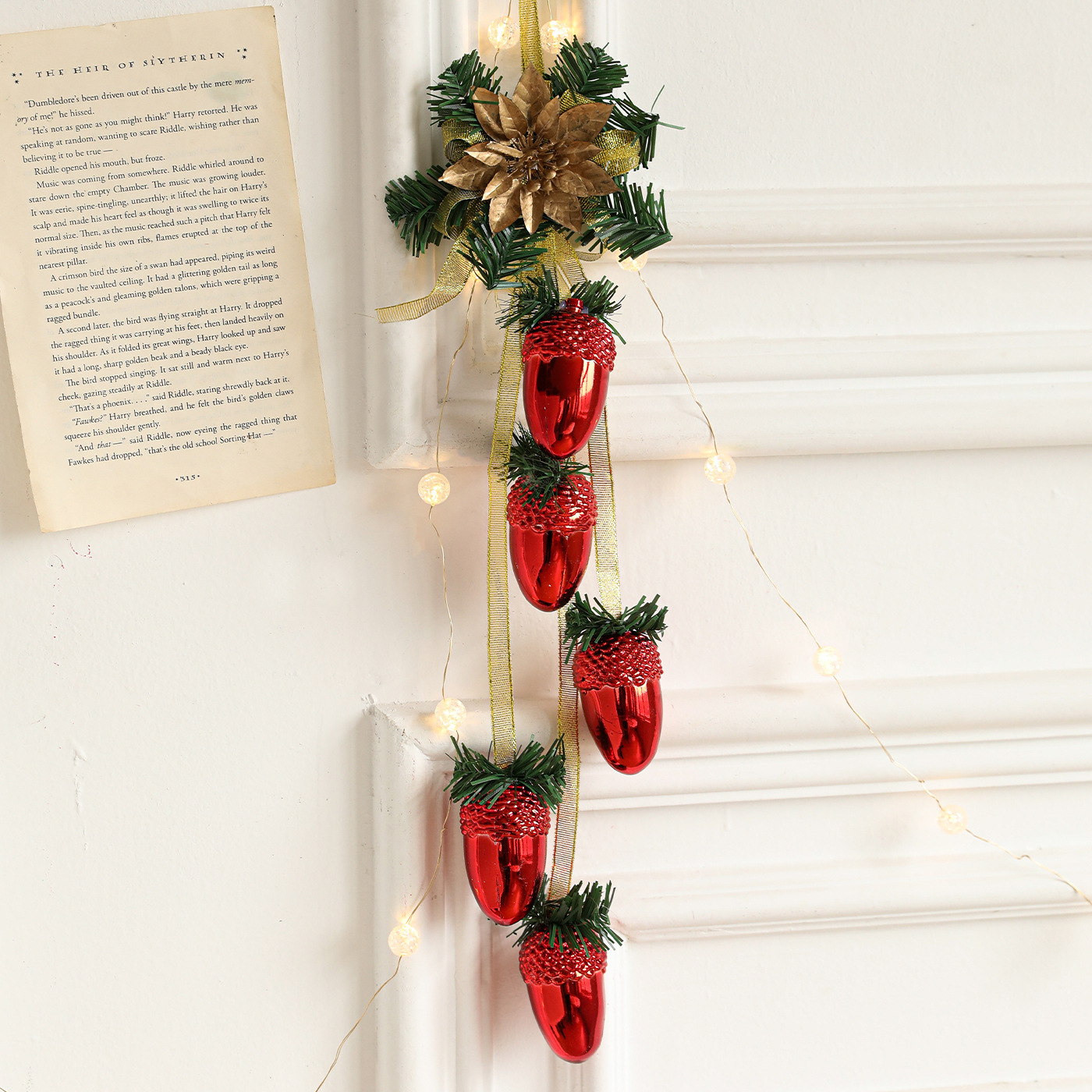 Navidad transfronteriza decoración de plástico brillante pin colgante ventana colgante puertas colgantes diseño de muebles de atmósfera de vacaciones
