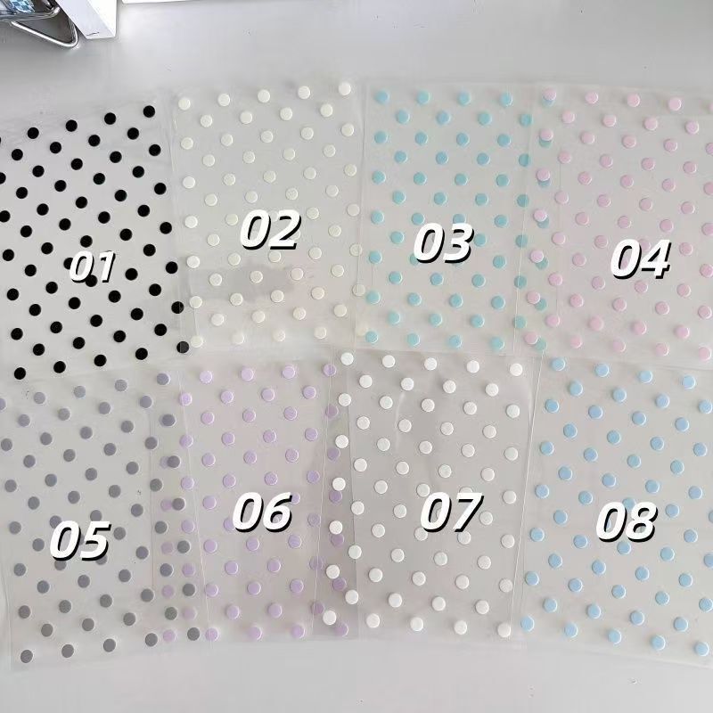 INS polka dot decorative 3D transfer stickers, transparent and high aesthetic value, for cups, boxes, and DIY journaling basic material stickers INS polka dot decorative 3D transfer stickers, transparent and high aesthetic value, for cups, boxes, and DIY journaling basic material stickers