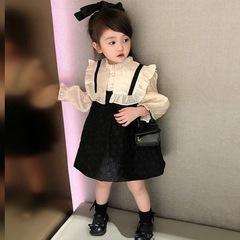 Spring and Autumn Girl's Dress Baby Trendy Children's Personality Fashion Brand Little Scandalous Lady Princess Dress