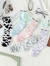 V 13495 Cow Print Socks ��ţ����ͲŮ����