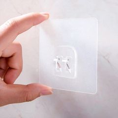 Hole-free double claw clip invisible hook plastic accessories adhesive strong hooks multiple models nail-free support processing wholesale