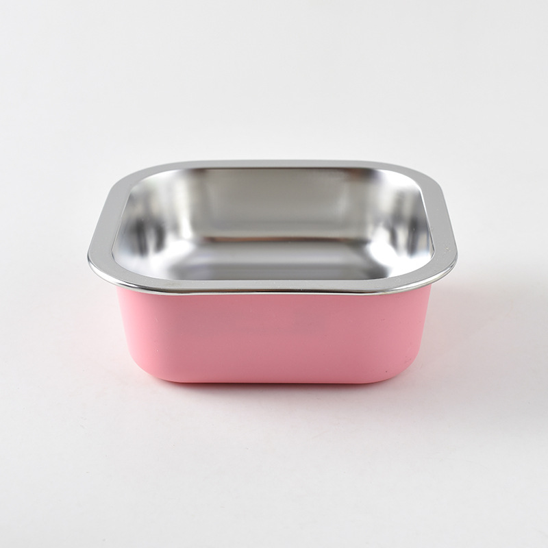 Pet Bowl tazón de comida para perros antidetonantes tazón para perros pequeño tazón de arroz para perros de acero inoxidable tazón para perros suministros para mascotas en stock al por mayor