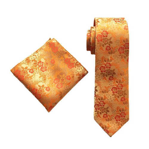 Factory direct supply suit plum paisley elegant and atmospheric suit tie pocket square set