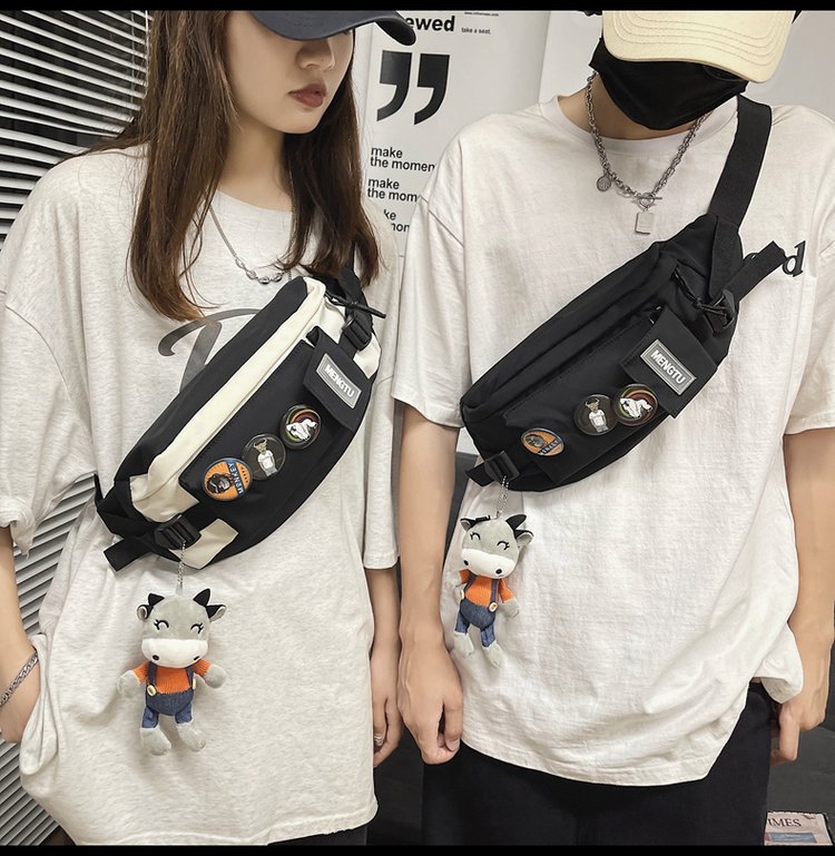 Small Nylon Letter Streetwear Square Zipper Crossbody Bag display picture 10