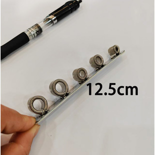 5 hole spring clip 3M glue paste porous pen clip high quality metal pen buckle multi-functional business pen holder foam glue