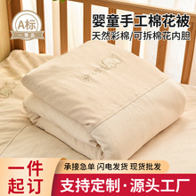 婴儿被子棉花纯棉被套彩棉幼儿园儿童被芯小棉被宝宝春秋加厚批发