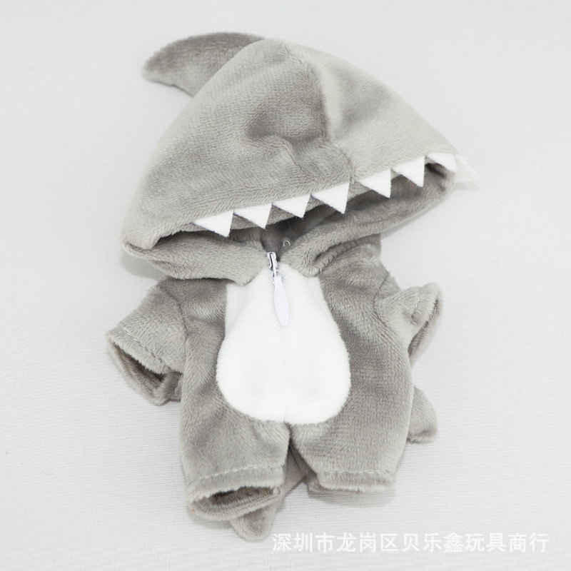 10cm ropa de bebé dinosaurio/tiburón mono de peluche ropa de casa 12cm ropa de bebé cuerpo de grasa muñeca de algodón Accesorios