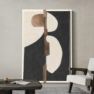 Sili style Brown living room decorative painting abstract high sense Dafen Village oil painting modern light luxury hallway mural