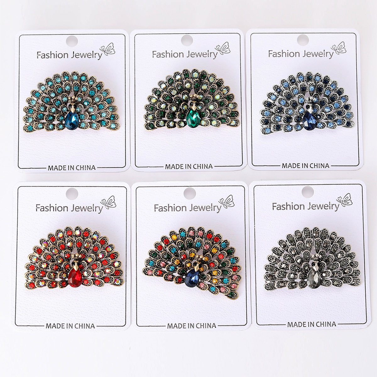 16g Weight Rhinestones Inlay Material Brooches Classification Banquet Occasion Alloy Material Peacock Pattern All Seasons Season Women's Gender Inlay Design Retro Style Retro Pin Peacock Alloy Inlay Rhinestones Women's Brooches 1