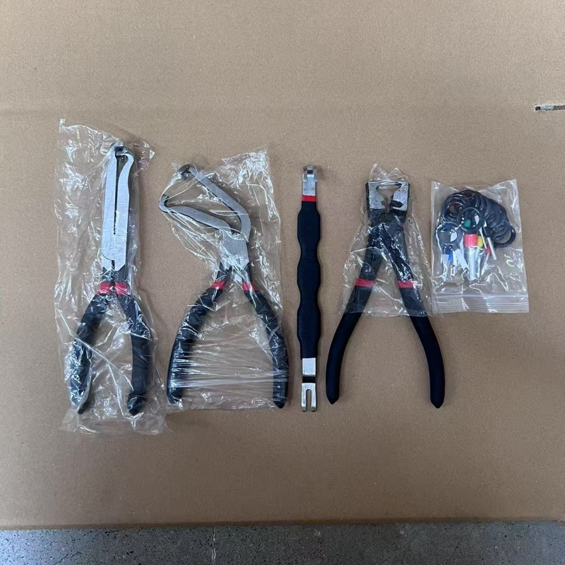 Красные и черные ручки (прямая, изогнутая, плюс разъем, плюс красно-черные клещи с тисками, а также набор игольчатых экстракторов из 18 предметов)