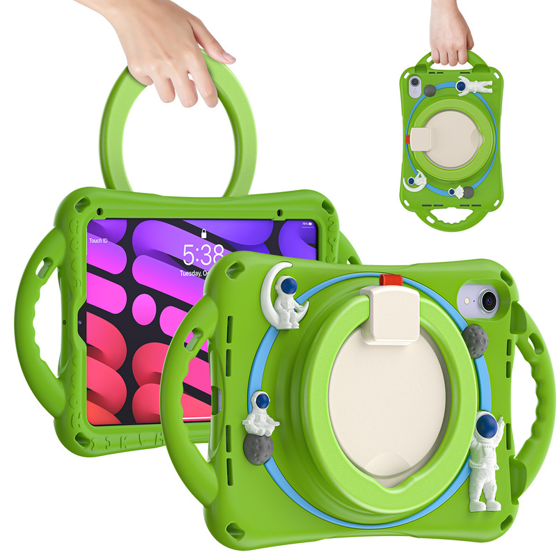 Suitable for ipad protective cover child astronaut iPad mini6 ring rotating handle Apple protective cover