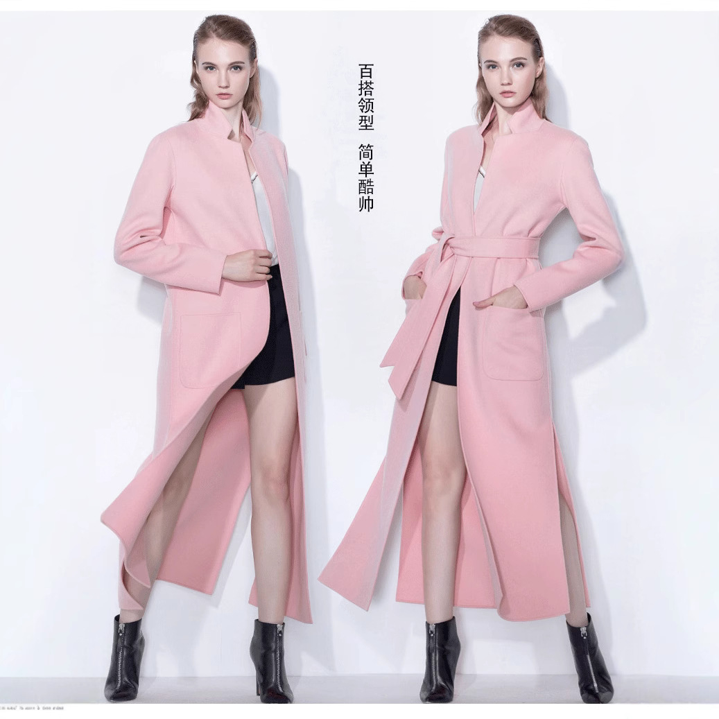 Demi-season double-sided woolen woolen coat
