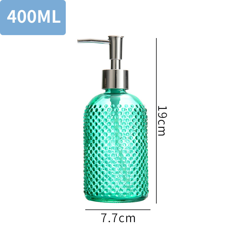 Botella de desinfectante de manos de presión Botella vacía de vidrio baño champú baño cosméticos botella de loción dividida