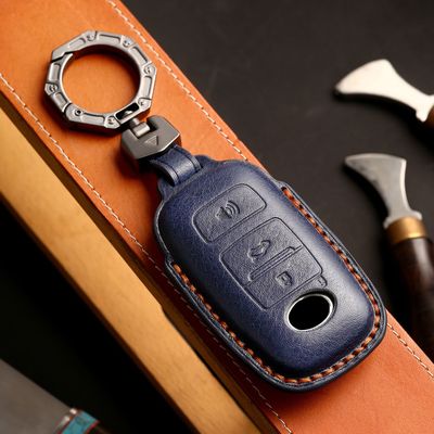 Genuine leather key case smart cover apply Malaysia Sparrow PERODUA automobile Leather sheath