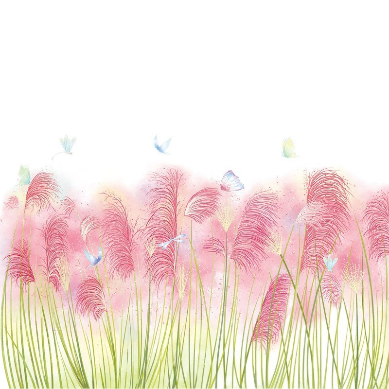 墙贴植物梦幻粉色少女心ins卧室踢脚线贴纸宿舍墙面装饰画|undefined