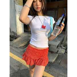 夏季气质性感甜辣风碎花半身裙女韩版设计感紧身显瘦内搭包臀裙子