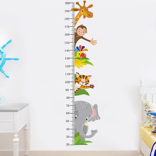 New LW-C05 Animal Height Sticker for Children's Room Kindergarten Baby Height Measurement Scale Wall Decoration Self-adhesive