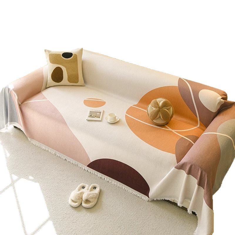 Toalla de tela para sofá de estilo ins Four Seasons Universal 2025 Nuevo conjunto de cubierta completa Cubierta universal Cojín de sofá antideslizante