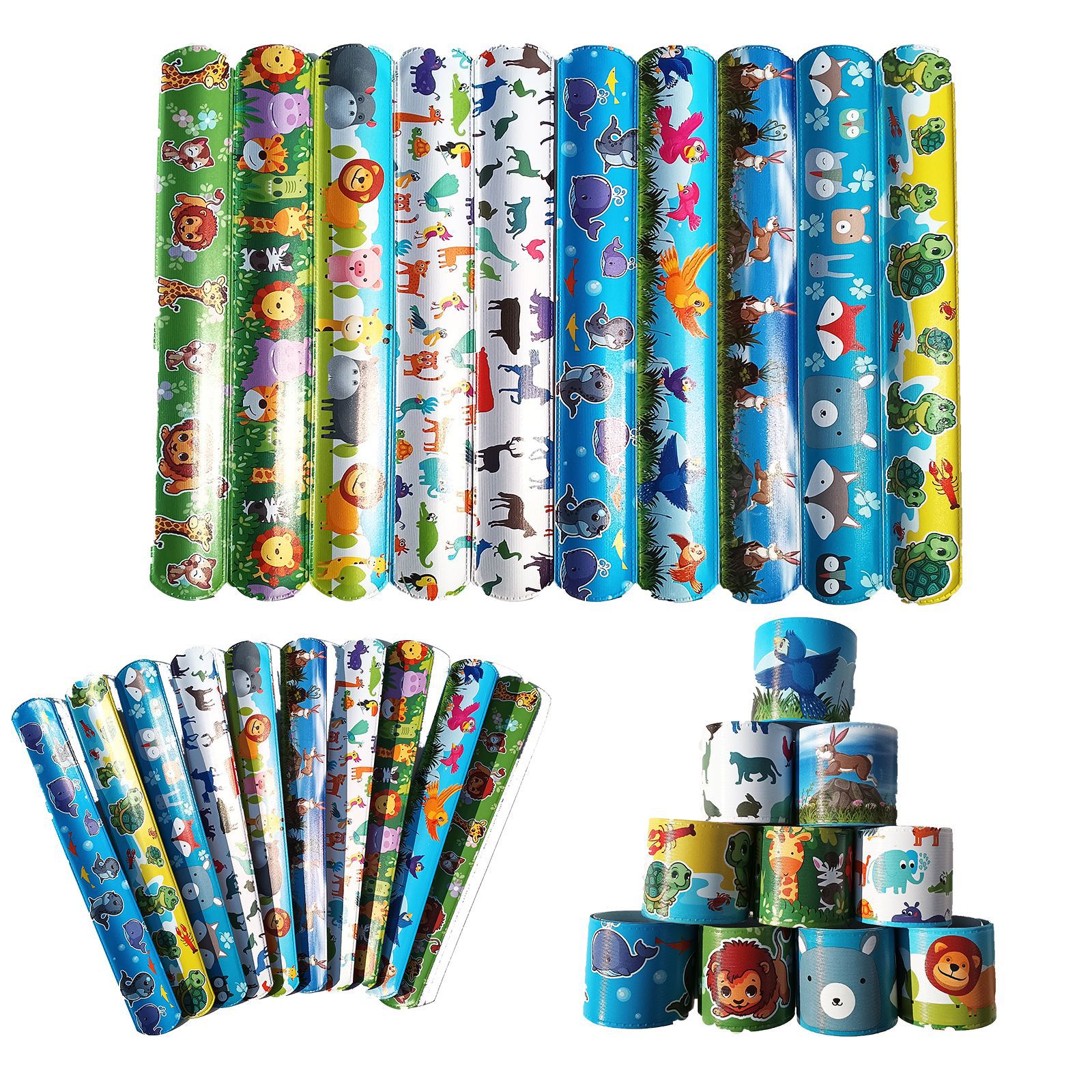 Animal 10 estilo Snap anillo pulsera animal tema Fiesta Snap anillo pulsera