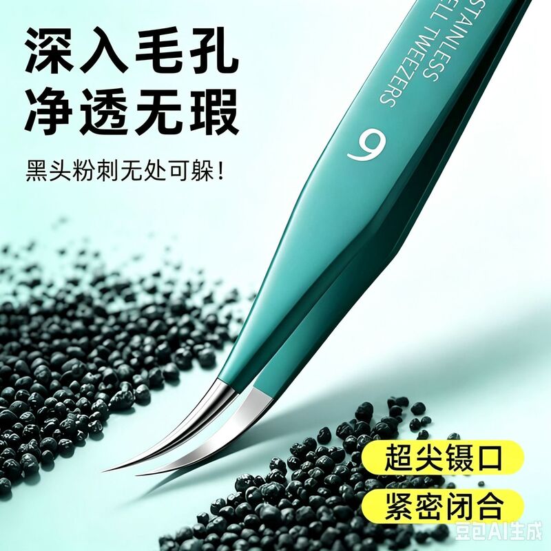 Cellular tweezers for removing blackheads and closed comedones, ultra-fine tweezers for picking out pimples, a tool for removing acne Cellular tweezers for removing blackheads and closed comedones, ultra-fine tweezers for picking out pimples, a tool for removing acne