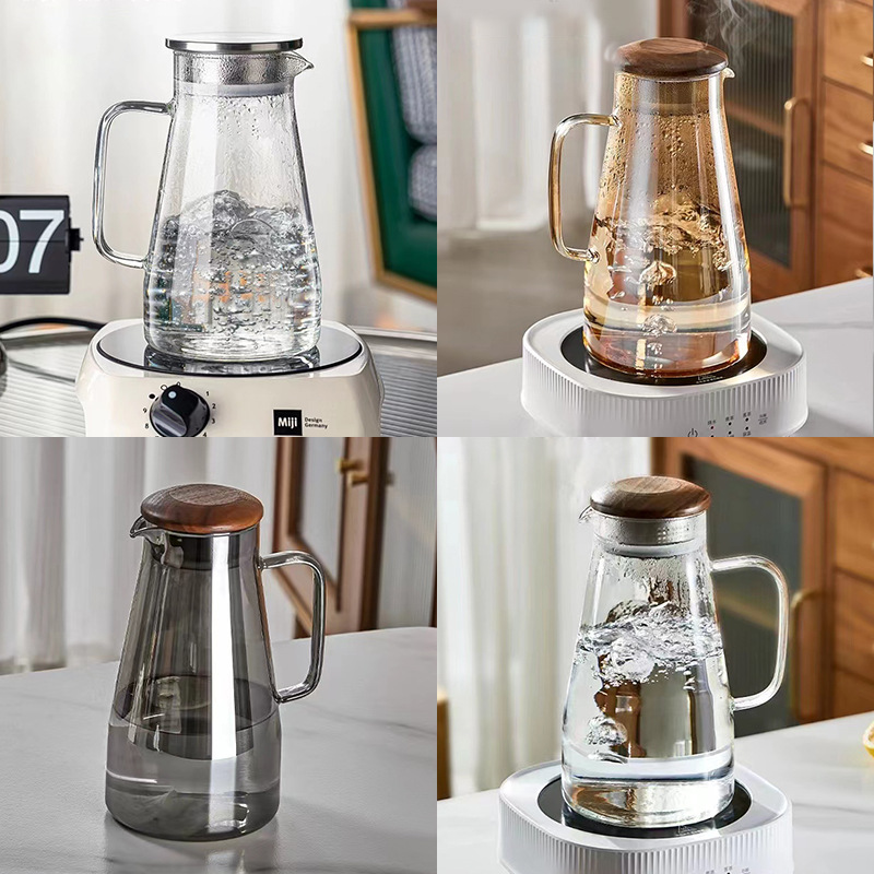 Hervidor frío de alto valor, hervidor de vidrio, resistente a altas temperaturas, taza de agua hervida fría para el hogar, tetera, juego de hervidor de gran capacidad image 4