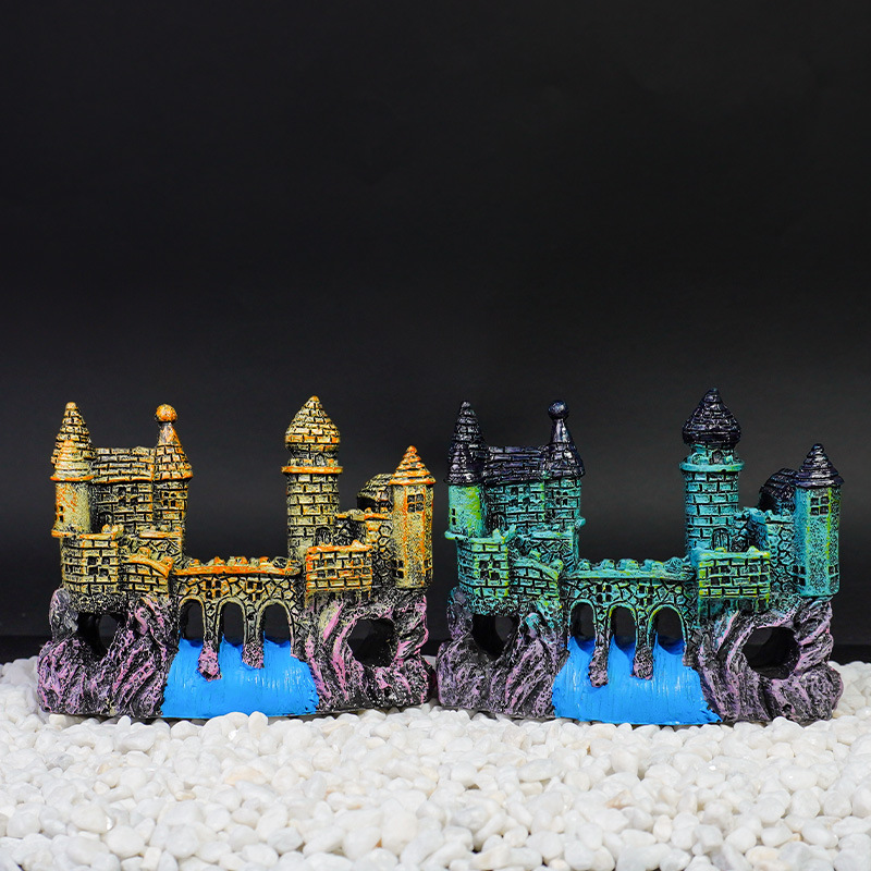 Decoración de micropaisaje de villa de estilo europeo, artesanías de resina, paisajismo de casa, castillo de dibujos animados, decoración de casa pequeña, venta caliente