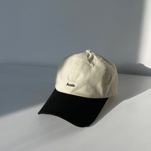 Austin 字母刺绣帽子2021新款搭配男女黑色帽檐鸭舌帽拼接棒球帽