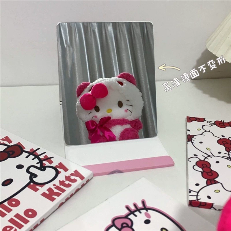 Зеркало для макияжа Hello Kitty милой девочки складное зеркало для общежития настольное портативное зеркало платформа для примерки