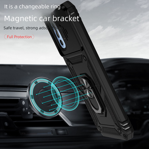 Applicable to Moto G Stylus 2024 Military Officer Window Phone Case Power Motorola G52 Holder Anti-fall