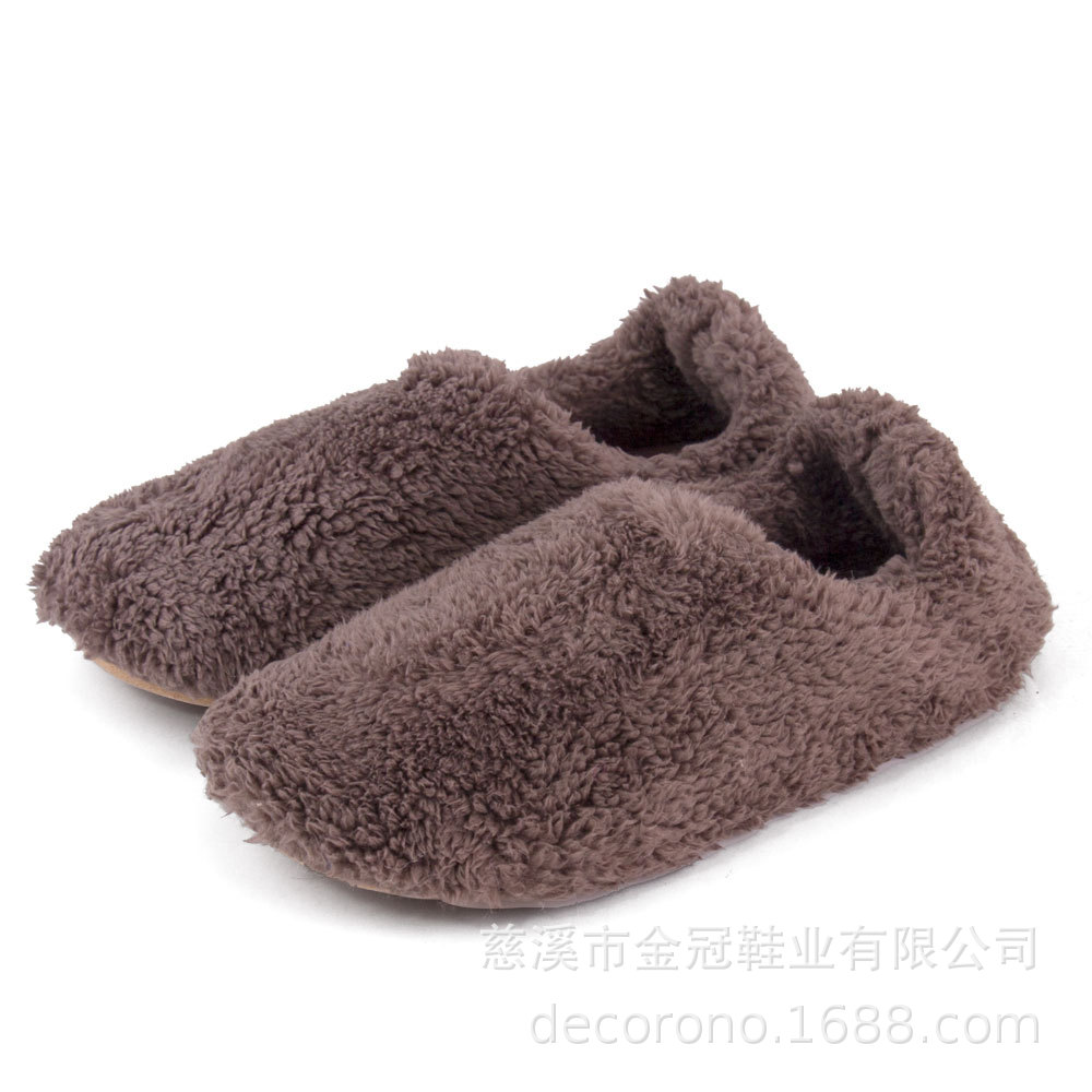 新型秋冬カップルの日本式ブーツと月子靴のサンゴの毛の室内の靴の家庭の綿の靴の保温のスリッパ