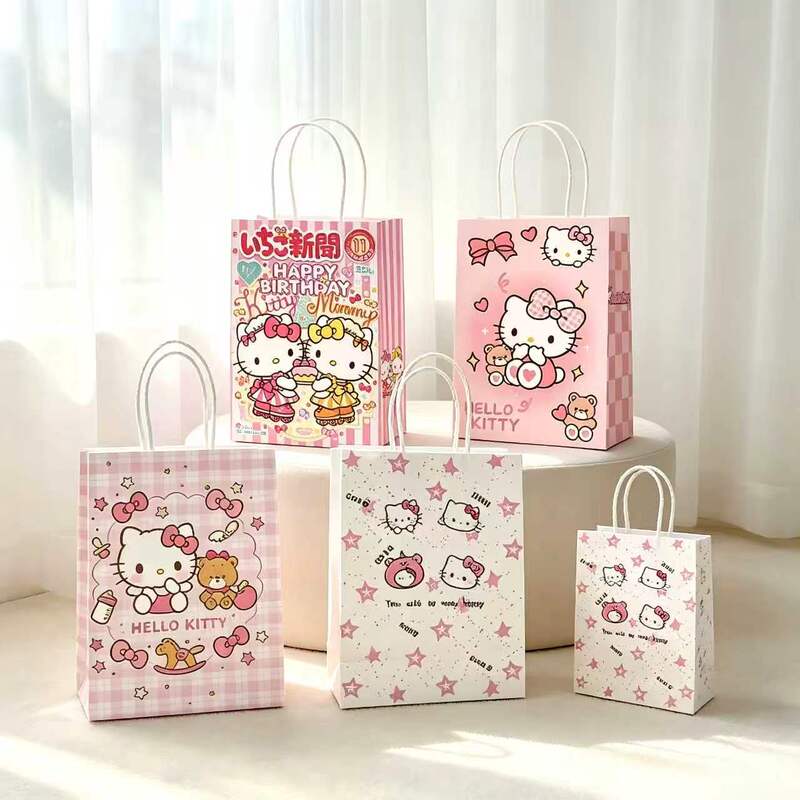 Cartoon Hello Kitty Crayon Shin-Chan Small Gift Bag Figurine Model Jewelry Souvenir Packaging Bag Wholesale