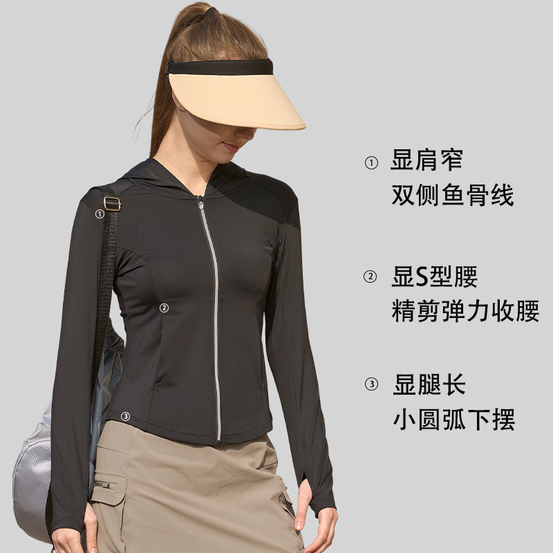2025元の糸のナイロンのジャスミンは同じタイプの日焼け止めの服の女性の夏の屋外の超美しい帽子の薄い氷感の日焼け止めの服を探します。|undefined