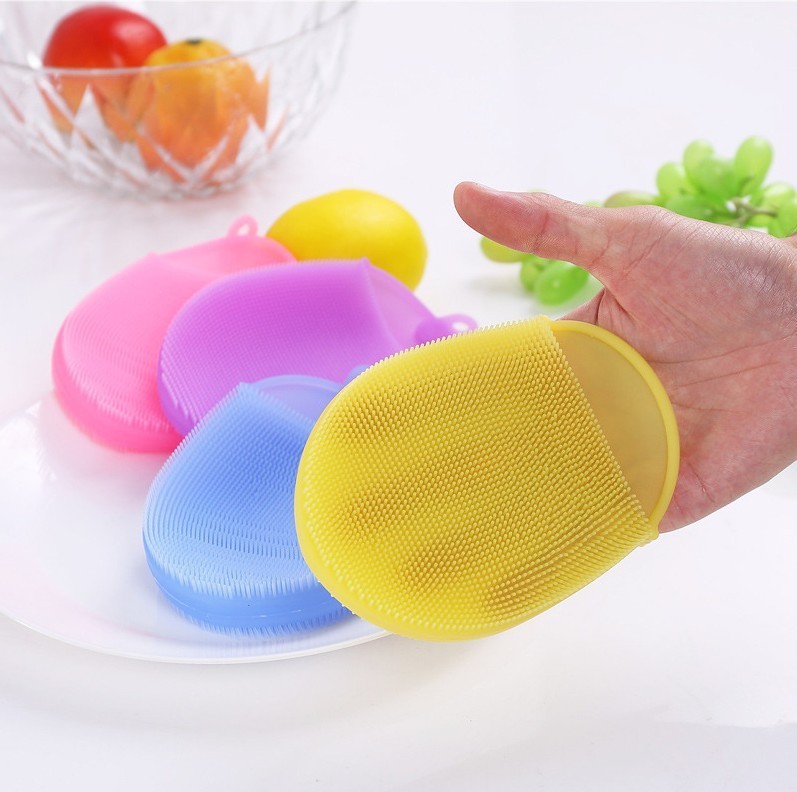 Cross-border Best-selling Silicone Anti-mold Anti-bacterial Face Cleansing Brush Bath Scrubbing Exfoliating Massage Brush Multi-functional Cleaning Bath Brush
