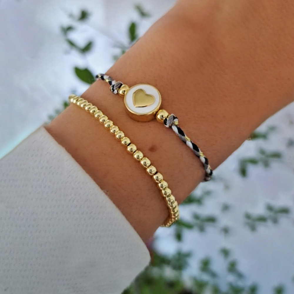 Style IG Style Moderne Style Classique Géométrique Rond Le Cuivre Perlé Bracelets 1 Pièce display picture 4