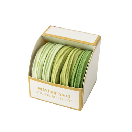 5 pieces in a box of gradient color towel rings. Sweet and elastic balls for girls. Gentle hair accessories that won’t hurt your hair.