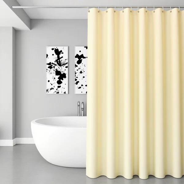 Cross-Border Multi-Color Options Modern Minimalist Solid Color Waterproof and Mildew-Proof Peva Shower Curtain Simple Style Bathroom Hanging Curtain