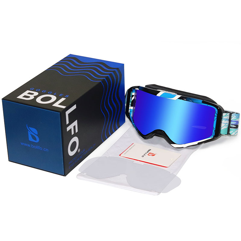 BOLLFO 브랜드 세트 크로스 컨트리 오토바이 헬멧 고글 방풍 고글 스키 안경 머리카락의 세대