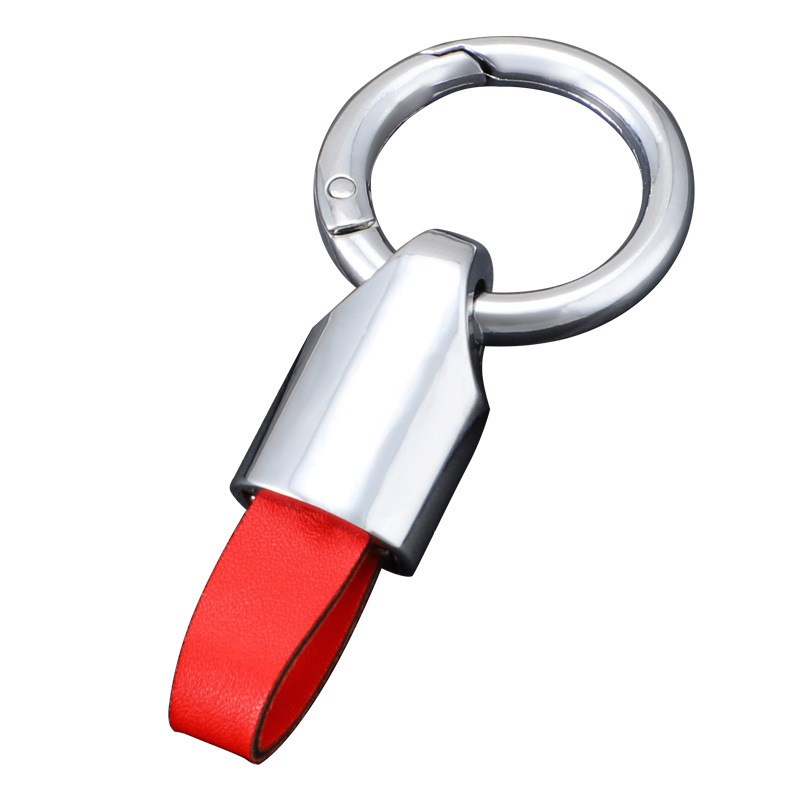 Productos transfronterizos llavero de coche de metal para hombres llavero personalizado de alta gama diseño de cuero ancho y estrecho adecuado para todos los modelos
