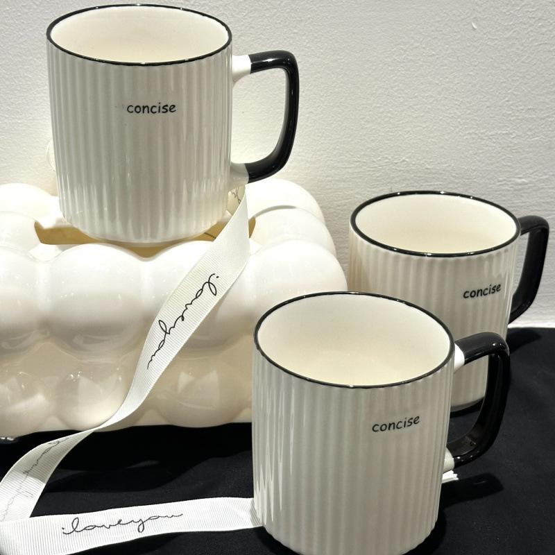 嗅嗅oii 日式高颜值马克杯陶瓷杯子水杯喝水家用办公室咖啡杯茶杯|undefined
