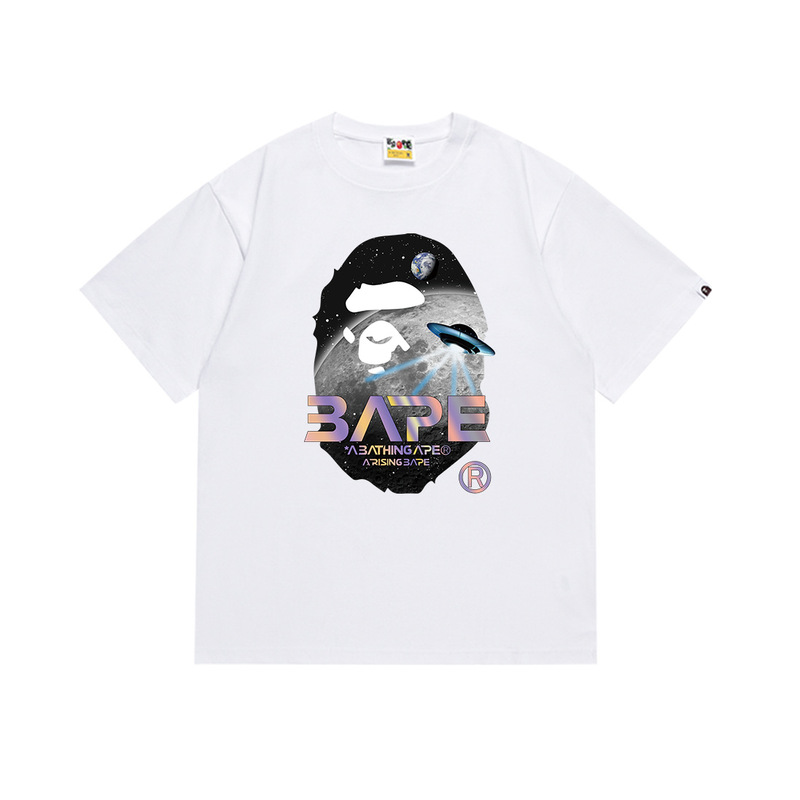 国境を越えた売れ筋BAPE X Miami International MIAMIジョイント漫画男女同型半袖スポーツTシャツトレンディブランド|undefined
