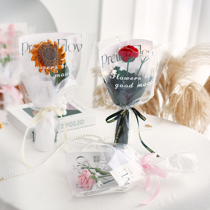 Ramo Tejido a Mano de Simulación, Empaque Elegante, Regalo Festivo, al por Mayor