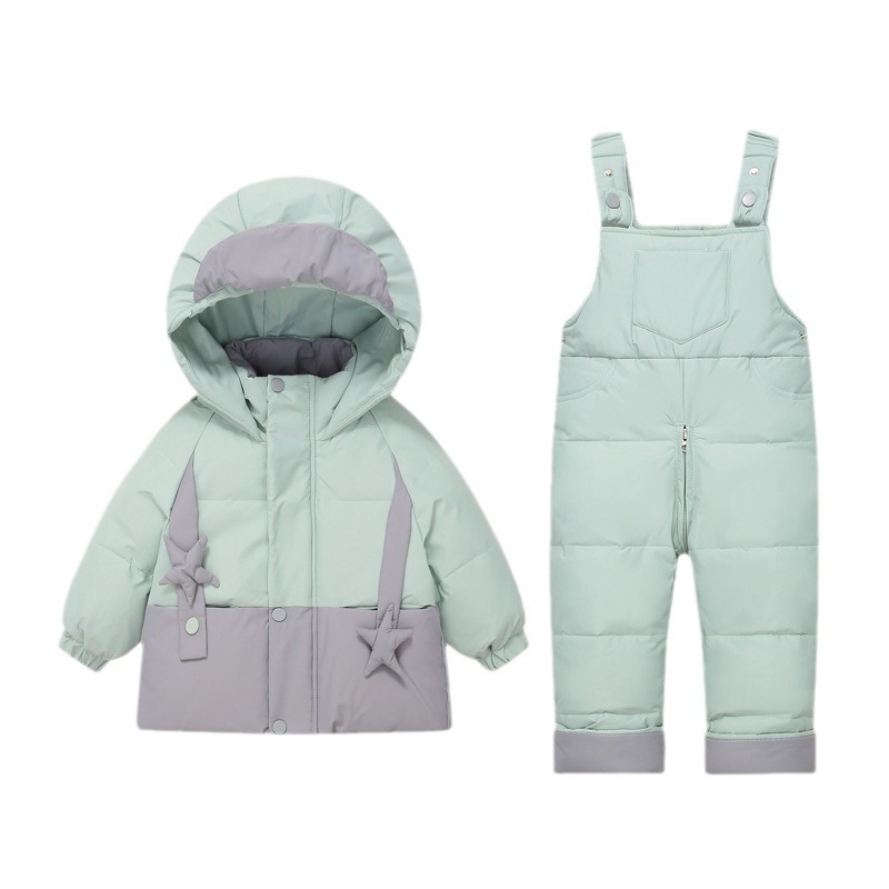 厂家直销儿童羽绒服套装男女童2024新款冬季婴儿宝宝羽绒服两件套