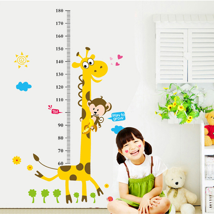 Height Stickers Dropshipping Children's Room Decoration Wall Stickers Cartoon Wallpaper Measuring Height Stickers Environmentally Friendly