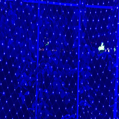 Christmas fishing net LED grid small colorful lights flashing string lights starry colorful waterproof decorative lawn shrub net lights