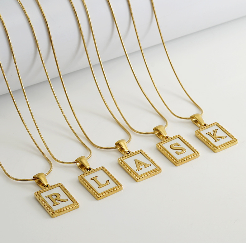 1 Piece Quantity Daily Occasion Simple Style Letter Stainless Steel Titanium Steel Plating Pendant Necklace 1 Piece