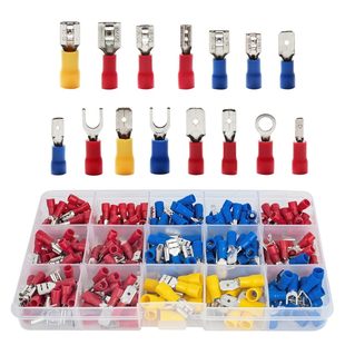 280 Stück Kabelschuhe Set - Elektro Flachstecker Ring Gabel